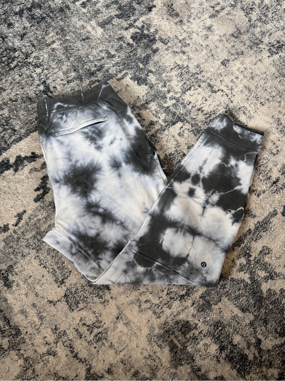 Lululemon City Sweat Black White Tie Dye Sweatpants Joggers